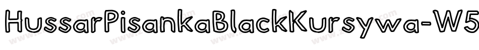 HussarPisankaBlackKursywa-W5dz字体转换