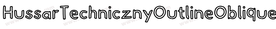 HussarTechnicznyOutlineOblique-oOEA字体转换