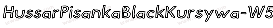 HussarPisankaBlackKursywa-W5dz字体转换