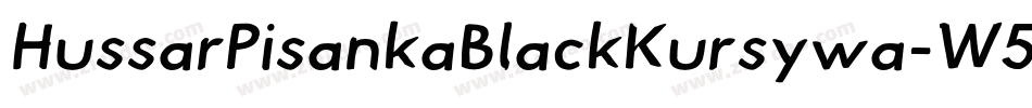 HussarPisankaBlackKursywa-W5dz字体转换