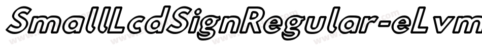 SmallLcdSignRegular-eLvm字体转换