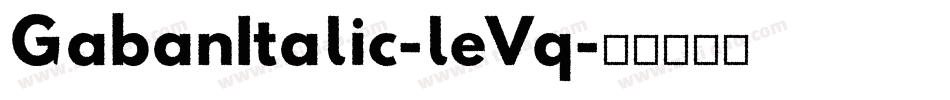 GabanItalic-leVq字体转换