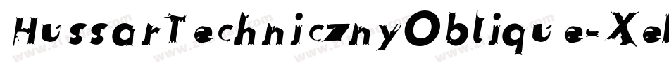 HussarTechnicznyOblique-XeLa字体转换