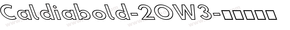 Caldiabold-2OW3字体转换