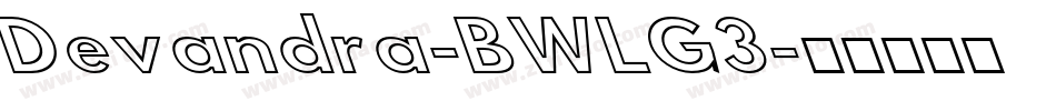 Devandra-BWLG3字体转换