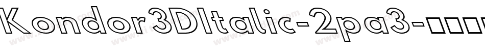 Kondor3DItalic-2pa3字体转换