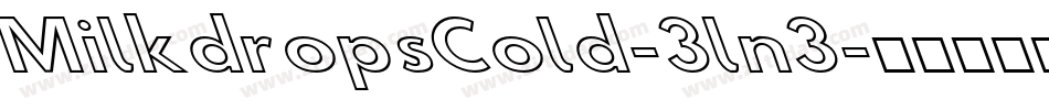MilkdropsCold-3ln3字体转换