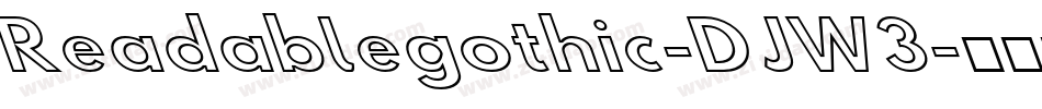 Readablegothic-DJW3字体转换