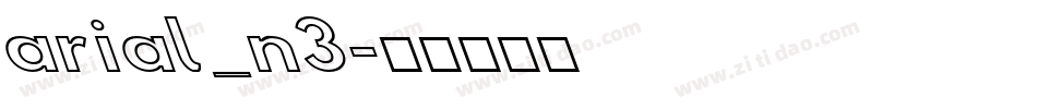 arial_n3字体转换