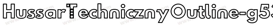 HussarTechnicznyOutline-g535字体转换