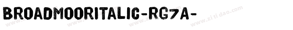 BroadmoorItalic-RG7A字体转换