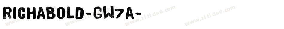 RichaBold-GW7a字体转换