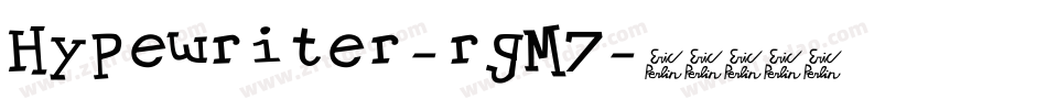 Hypewriter-rgM7字体转换