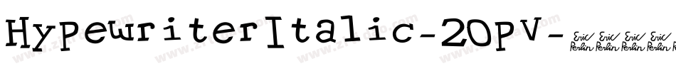 HypewriterItalic-2Opv字体转换