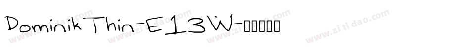 DominikThin-E13W字体转换