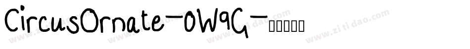 CircusOrnate-0W9G字体转换