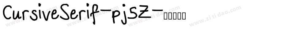 CursiveSerif-pj5Z字体转换