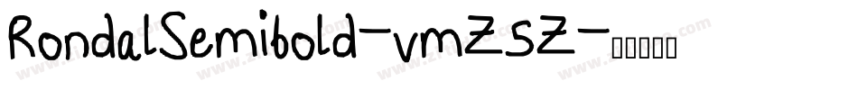 RondalSemibold-vmZ5Z字体转换