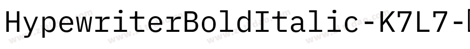 HypewriterBoldItalic-K7L7字体转换