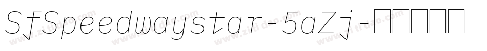 SfSpeedwaystar-5aZj字体转换