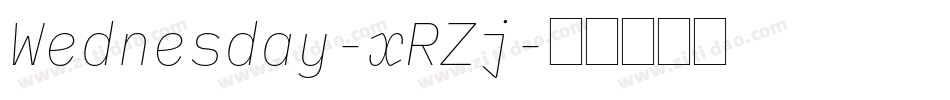 Wednesday-xRZj字体转换