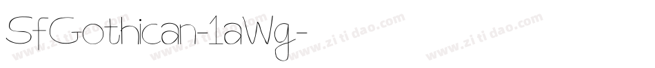 SfGothican-1aWg字体转换