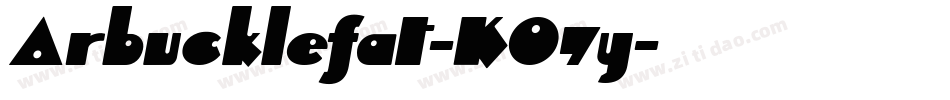 Arbucklefat-KO7y字体转换