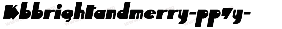 Kbbrightandmerry-pp7y字体转换