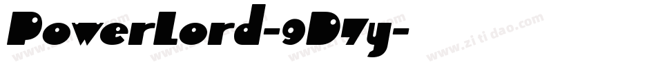 PowerLord-9D7y字体转换
