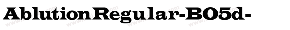 AblutionRegular-BO5d字体转换