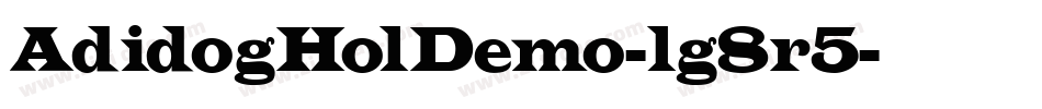 AdidogHolDemo-lg8r5字体转换