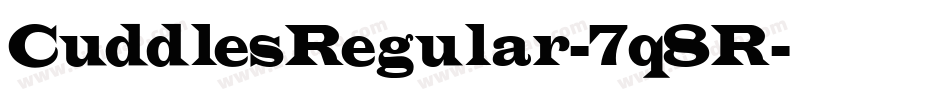 CuddlesRegular-7q8R字体转换