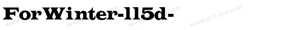 ForWinter-ll5d字体转换 ForWinter-ll5d字体转换