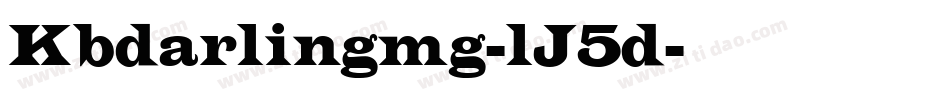 Kbdarlingmg-lJ5d字体转换