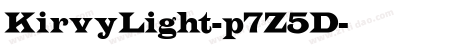 KirvyLight-p7Z5D字体转换