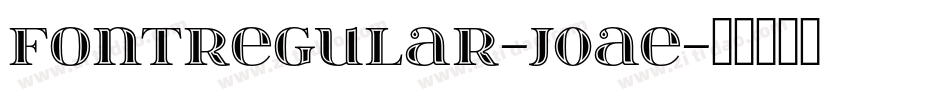 FontRegular-J0AE字体转换