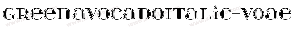 GreenAvocadoItalic-v0AE字体转换