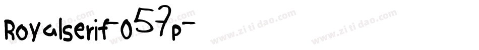 Royalserif-O57p字体转换
