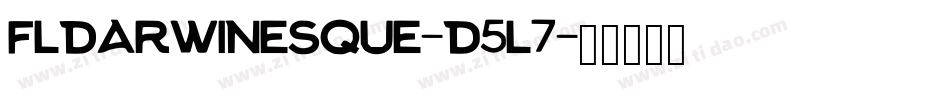 FlDarwinesque-d5l7字体转换