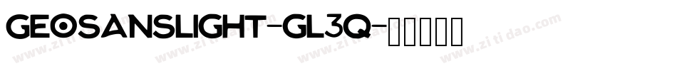 Geosanslight-gl3q字体转换