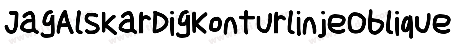 JagAlskarDigKonturlinjeOblique-legX字体转换
