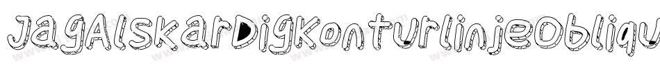 JagAlskarDigKonturlinjeOblique-legX字体转换