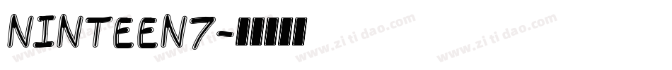 NINTEEN7字体转换