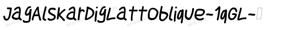 JagAlskarDigLattOblique-1qGL字体转换