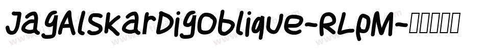 JagAlskarDigOblique-RLpM字体转换