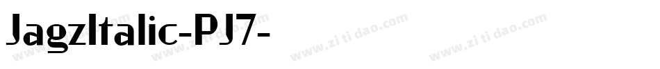 JagzItalic-PJ7字体转换
