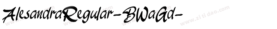 AlesandraRegular-BWaGd字体转换