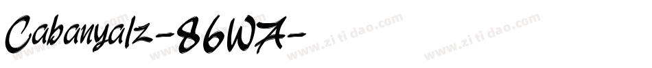 Cabanyalz-86WA字体转换