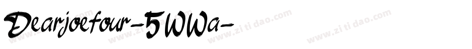 Dearjoefour-5WWa字体转换