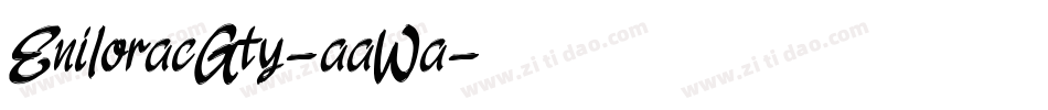 EniloracGty-aaWa字体转换